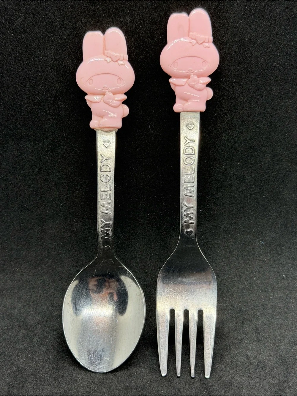 Vintage Sanrio My Melody Fork & Spoon Set 80s